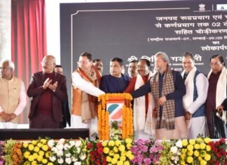 Haridwar:-केंद्रीय परिवहन मंत्री नितिन गडकरी और सीएम धामी ने किया 4,750 करोड़ रुपये की 30 राष्ट्रीय राजमार्ग परियोजनाओं का उद्घाटन और शिलान्यास