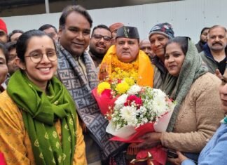 Uttarakhand:-राज्यसभा चुनाव में बीजेपी के उम्मीदवार महेंद्र भट्ट 15 फरवरी को करेंगे नामांकन,देहरादून में पार्टी कार्यकर्ताओं ने किया जोरदार स्वागत