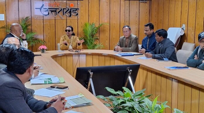 Uttarakhand:-मुख्य सचिव राधा रतूड़ी ने की खेल विभाग की समीक्षा,राज्य में खेल इन्फ्रास्ट्रक्चर के कार्यों को मिशन मोड पर पूरा करने के दिए निर्देश