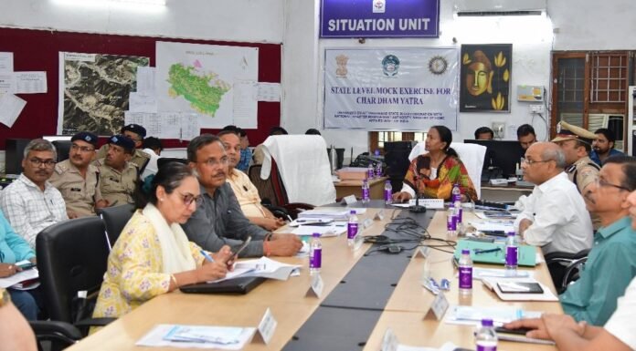 UTTARAKHAND:-चारधाम यात्रा को लेकर एनडीएमए और यूएसडीएमए ने किया मॉक ड्रिल,मुख्य सचिव ने कहा-हर आपदा से निपटने के लिए तैयारियां पुख्ता
