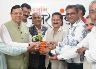 Uttarakhand:-स्टेट प्रेस क्लब उत्तराखंड के प्रतिनिधिमंडल ने की सीएम धामी से भेंट,पत्रकार कल्याण कोष के कॉर्पस फण्ड की धनराशि बढ़ाने का किया आग्रह