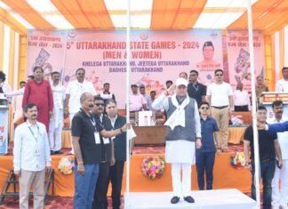 Rudrapur:-मुख्यमंत्री पुष्कर सिंह धामी ने किया पंचम राज्य ओलम्पिक खेलों का शुभारंभ