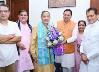 Dehradun:-सादगी से मनाया गया पूर्व मुख्यमंत्री जनरल भुवन चंद्र खण्डूडी का जन्मदिन,विधानसभा अध्यक्ष सहित भाजपा नेताओं ने दी बधाई