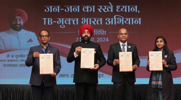 Uttarakhand:-राजभवन में राज्यपाल टी.बी.उन्मूलन की दिशा में 100 दिवसीय अभियान का किया शुभारंभ