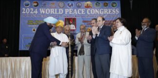 New Delhi:-20वें विश्व शांति महासम्मेलन में शामिल हुए राज्यपाल लेफ्टिनेंट जनरल गुरमीत सिंह,कहा-उत्तराखण्ड योग,ध्यान और आयुर्वेद का केंद्र है,यह भूमि आध्यात्मिक शांति और संतुलन का स्रोत है