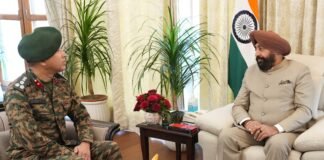 Uttarakhand:-केंद्रीय सैनिक कल्याण बोर्ड के सचिव ब्रिगेडियर दिग्विजय सिंह बसेरा ने राज्यपाल से की भेंट,विभिन्न क्रिया-कलापों और योजनाओं के बारे में दी जानकारी