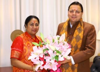 New Delhi:-मुख्यमंत्री पुष्कर सिंह धामी ने दिल्ली में नवनिर्वाचित मुख्यमंत्री रेखा गुप्ता से भेंट कर उन्हें नई जिम्मेदारी के लिए दी बधाई एवं उज्ज्वल कार्यकाल हेतु शुभकामनाएं