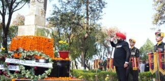 Uttarakhand:-राज्यपाल लेफ्टिनेंट जनरल गुरमीत सिंह ने देहरादून में 14 डोगरा बटालियन के प्लेटिनम जुबली समारोह में किया प्रतिभाग
