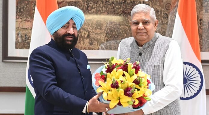 New Delhi:-राज्यपाल लेफ्टिनेंट जनरल गुरमीत सिंह उपराष्ट्रपति जगदीप धनखड़ एवं केंद्रीय गृह मंत्री अमित शाह से की शिष्टाचार भेंट