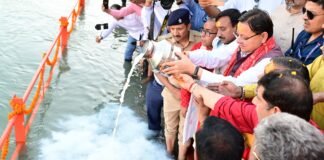 Roorkee:-मुख्यमंत्री पुष्कर सिंह धामी ने लक्ष्मीनारायण घाट रुड़की में किया मां गंगा आरती का शुभारंभ