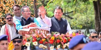 Uttarakhand:-सरकार के सेवा,सुशासन और विकास के तीन साल पूरे होने पर आयोजित कार्यक्रम शामिल हुए सीएम धामी कहा-राज्य स्थापना वर्ष के 25 वर्ष पूर्ण होने पर राज्य के शहरों में देवभूमि सिल्वर जुबली पार्क का होगा निर्माण