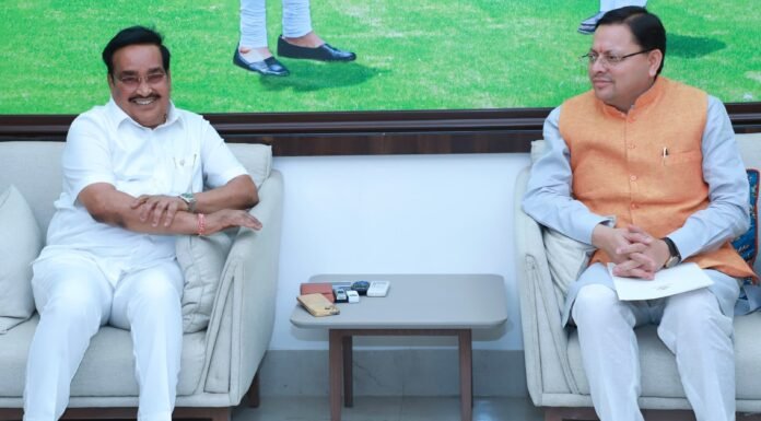 New Delhi:-जल शक्ति मंत्री सी आर पाटिल से सीएम धामी ने की शिष्टाचार भेंट,उत्तराखण्ड के सामाजिक एवं आर्थिक विकास को गति देने के लिए 08 जलविद्युत परियोजनाओं के विकास और निर्माण के लिए किया अनुरोध