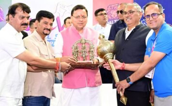 Haridwar:-वंदना कटारिया स्पोर्ट्स स्टेडियम रोशनाबाद में चल रही युवा ऑल स्टार्स कबड्डी चैंपियनशिप 2025 के समापन समारोह में पहुंचे सीएम धामी,इंडोर स्टेडियम को वातानुकूलित करने की घोषणा
