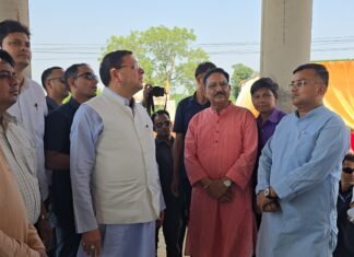 Khatima:-खटीमा में सीएम धामी ने किया 254 लाख की धनराशि से निर्माणाधीन मां पूर्णागिरी मंदिर का स्थलीय निरीक्षण