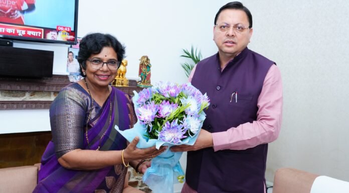 Dehradun:-राष्ट्रीय महिला आयोग की अध्यक्ष विजया किशोर रहाटकर ने सीएम धामी से की शिष्टाचार भेंट