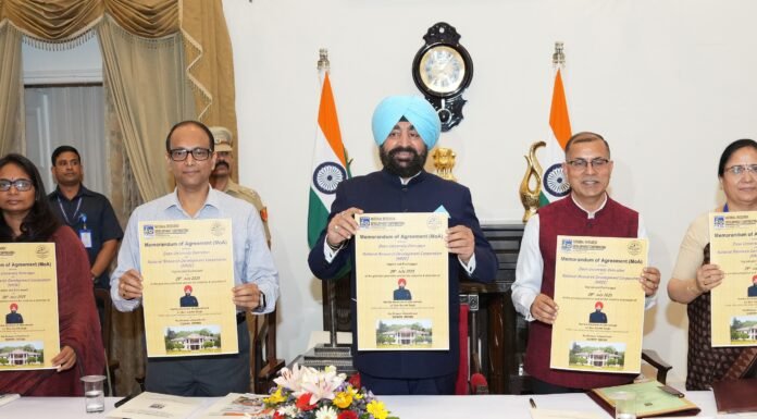 UTTARAKHAND:-राज्यपाल गुरमीत सिंह की पहल पर राजभवन में दून विश्वविद्यालय एवं राष्ट्रीय अनुसंधान विकास निगम के मध्य हुआ महत्वपूर्ण समझौता ज्ञापन पर हस्ताक्षर किए गए