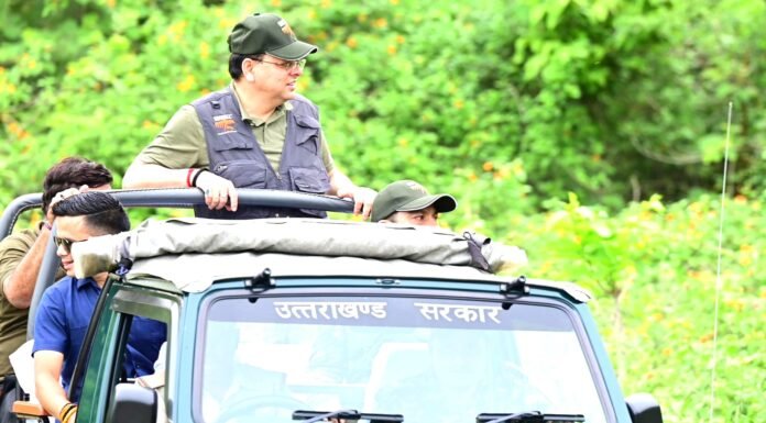 Ramnagar:-कार्बेट नेशनल पार्क में सीएम धामी ने किया जंगल सफारी का अनुभव,‘एक पेड़ माँ के नाम’अभियान के तहत हुआ 1000 से अधिक पौधारोपण