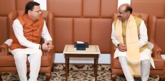 New Delhi:-मुख्यमंत्री पुष्कर सिंह धामी ने लोकसभा अध्यक्ष ओम बिड़ला से की शिष्टाचार भेंट