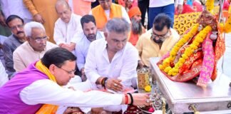 Haridwar:-हर की पौड़ी में हुआ नदी उत्सव कार्यक्रम का आयोजन सीएम धामी शामिल-जनसामान्य से की नदी संरक्षण से जोड़ने की पहल