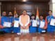 New Delhi:-साउथ एशियन कराटे चैंपियनशिप में पदक जितने वाले अनामिका,मैत्री एवं क्रियांश को सीएम धामी ने किया सम्मानित