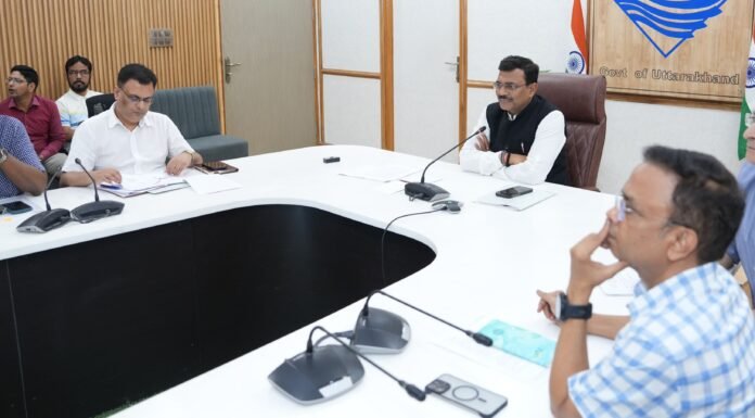 UTTARAKHAND:-कुंभ मेले की तैयारियों के संबंध में संबंधित अधिकारियों के साथ मुख्य सचिव ने की बैठक,कुम्भ मेले के दृष्टिगत सभी प्रकार के स्थायी एवं अस्थायी प्रकृति के कार्य 31अक्टूबर,2026तक पूर्ण करने के दिए निर्देश