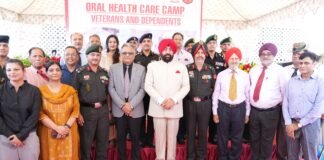 Dehradun:-राज्यपाल गुरमीत सिंह ने मिलिट्री डेंटल सेंटर,देहरादून में पूर्व सैनिकों एवं उनके परिजनों के लिए आयोजित तीन दिवसीय निःशुल्क डेंटल कैंप का किया शुभारंभ