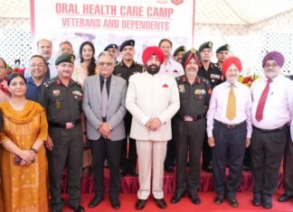 Dehradun:-राज्यपाल गुरमीत सिंह ने मिलिट्री डेंटल सेंटर,देहरादून में पूर्व सैनिकों एवं उनके परिजनों के लिए आयोजित तीन दिवसीय निःशुल्क डेंटल कैंप का किया शुभारंभ