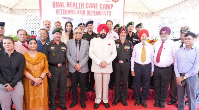 Dehradun:-राज्यपाल गुरमीत सिंह ने मिलिट्री डेंटल सेंटर,देहरादून में पूर्व सैनिकों एवं उनके परिजनों के लिए आयोजित तीन दिवसीय निःशुल्क डेंटल कैंप का किया शुभारंभ