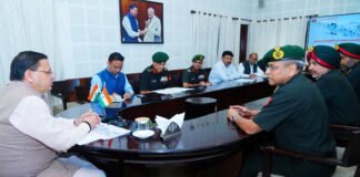 UTTARAKHAND:-भारतीय सेना की मध्य कमान के जनरल ऑफिसर कमांडिंग-इन-चीफ लेफ्टिनेंट जनरल अनिन्द्य सेनगुप्ता ने सीएम धामी से की शिष्टाचार भेंट