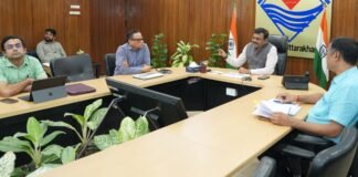 UTTARAKHAND:-मुख्य सचिव ने की सिंचाई,लघु सिंचाई सहित जल स्रोत एवं नदी पुनर्जीवीकरण प्राधिकरण के साथ प्रदेश में बैराज,चेकडैम एवं जलाशयों आदि के निर्माण एवं संतृप्तिकरण की प्रगति की समीक्षा