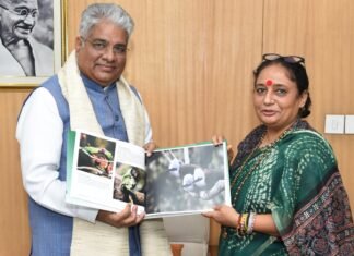 New Delhi:-उत्तराखंड विधानसभा अध्यक्ष ऋतु खण्डूडी ने केंद्रीय वन मंत्री भूपेन्द्र यादव से की भेंट,कोटद्वार क्षेत्र की तीन प्रमुख परियोजनाओं को लेकर रखी मांग