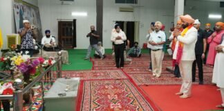 Dehradun:-राज्यपाल गुरमीत सिंह गुरुद्वारा श्री गुरु सिंघ सभा में मत्था टेककर देश-प्रदेशवासियों के सुख,समृद्धि और खुशहाली के लिए की अरदास