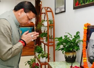 Dehradun:-मुख्यमंत्री पुष्कर सिंह धामी ने पंडित गोविंद बल्लभ पंत की जयंती पर किया उनका भावपूर्ण स्मरण
