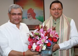 CM Dhami Delhi Visit:-केन्द्रीय रेल मंत्री अश्विनी वैष्णव से सीएम धामी ने की भेंट,उत्तराखण्ड में रेल अवसंरचना के विकास पर की चर्चा