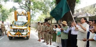 Dehradun:-वन्यजीव सप्ताह के शुभारंभ अवसर पर मुख्यमंत्री पुष्कर धामी ने बाइक रैली को हरी झंडी दिखाकर किया रवाना