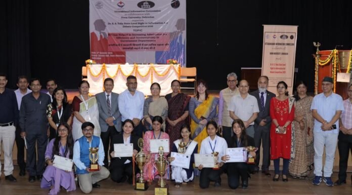 Dehradun:-दून विश्वविद्यालय में आयोजित डॉ.आर.एस.टोलिया राज्य स्तरीय वाद-विवाद प्रतियोगिता-2025 सम्पन्न