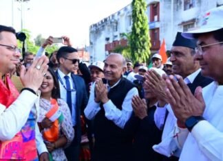 Champawat:-मुख्यमंत्री पुष्कर धामी ने टनकपुर में ‘एकता पदयात्रा’,युवाओं को स्वदेशी व नशा मुक्त भारत के लिए किया प्रेरित