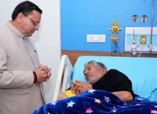 Dehradun:-मुख्यमंत्री पुष्कर सिंह धामी ने अस्पताल में भर्ती UKD नेता एवं पूर्व विधायक दिवाकर भट्ट का जाना कुशलक्षेम