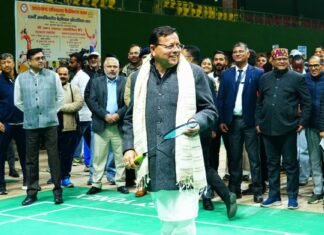 Dehradun:-मुख्यमंत्री पुष्कर धामी ने किया उत्तराखण्ड सचिवालय बैडमिंटन क्लब द्वारा आयोजित 10वीं अन्तर्विभागीय बैडमिंटन प्रतियोगिता-2025 का शुभारम्भ