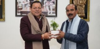 CM Dhami Delhi Visit:-मुख्यमंत्री पुष्कर सिंह धामी से केंद्रीय राज्य मंत्री अजय टम्टा ने की मुलाकात