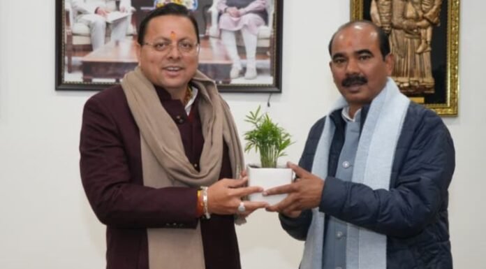 CM Dhami Delhi Visit:-मुख्यमंत्री पुष्कर सिंह धामी से केंद्रीय राज्य मंत्री अजय टम्टा ने की मुलाकात