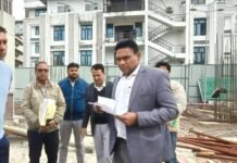 Uttarakhand:-सचिवालय में बन रहे आधुनिक कार्यालय भवन निर्माण का आवास सचिव डॉ.आर राजेश कुमार ने किया औचक निरीक्षण,दिए सख्त निर्देश