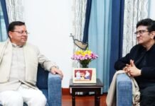 Uttarakhand:-केंद्रीय फिल्म प्रमाणन बोर्ड के अध्यक्ष,लेखक,कवि एवं गीतकार प्रसून जोशी ने की सीएम धामी से शिष्टाचार भेंट