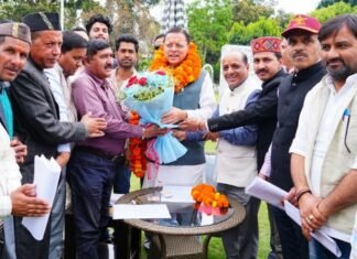 Uttarakhand:-दिवारीखौल जोखणी मोटर मार्ग की वित्तीय स्वीकृति के लिये क्षेत्रीय जनप्रतिनिधियों ने सीएम धामी का जताया आभार