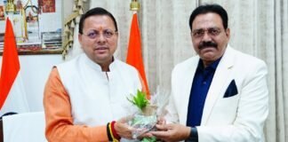 Uttarakhand:-उत्तराखंड राज्य पिछड़ा वर्ग कल्याण परिषद के नवनियुक्त उपाध्यक्ष अशोक वर्मा ने सीएम धामी से भेंट कर व्यक्त किया आभार