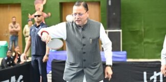 Dehradun:-परेड ग्राउंड में बहुद्देशीय क्रीड़ा हॉल में 87वें इंटर स्टेट जूनियर एवं यूथ नेशनल टेबल टेनिस चैंपियनशिप का सीएम धामी ने किया शुभारंभ