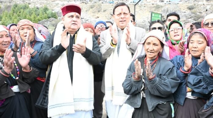 Chamoli:-मुख्यमंत्री पुष्कर धामी पहुंचे भारत के प्रथम सीमांत गांव माणा,विकास कार्यों का लिया जायजा