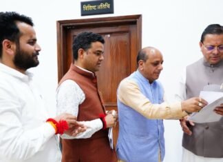 Uttarakhand:-भाजपा प्रदेश मीडिया प्रभारी मनवीर चौहान ने की सीएम धामी से भेंट,राजधानी में ओबीसी छात्रावास बनाने की मांग