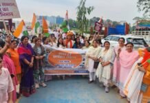 Uttarakhand:-नारी शक्ति अधिनियम के समर्थन में भाजपा का जागरूकता अभियान,भाजपा ने पदयात्रा,स्कूटी रैली,मानव श्रृंखला से मांगा जनसमर्थन