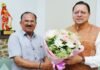 Uttarakhand:-राजस्थान विधानसभा अध्यक्ष वासुदेव देवनानी एवं राजस्थान सरकार के कैबिनेट मंत्री मदन दिलावर ने सीएम धामी से की शिष्टाचार भेंट